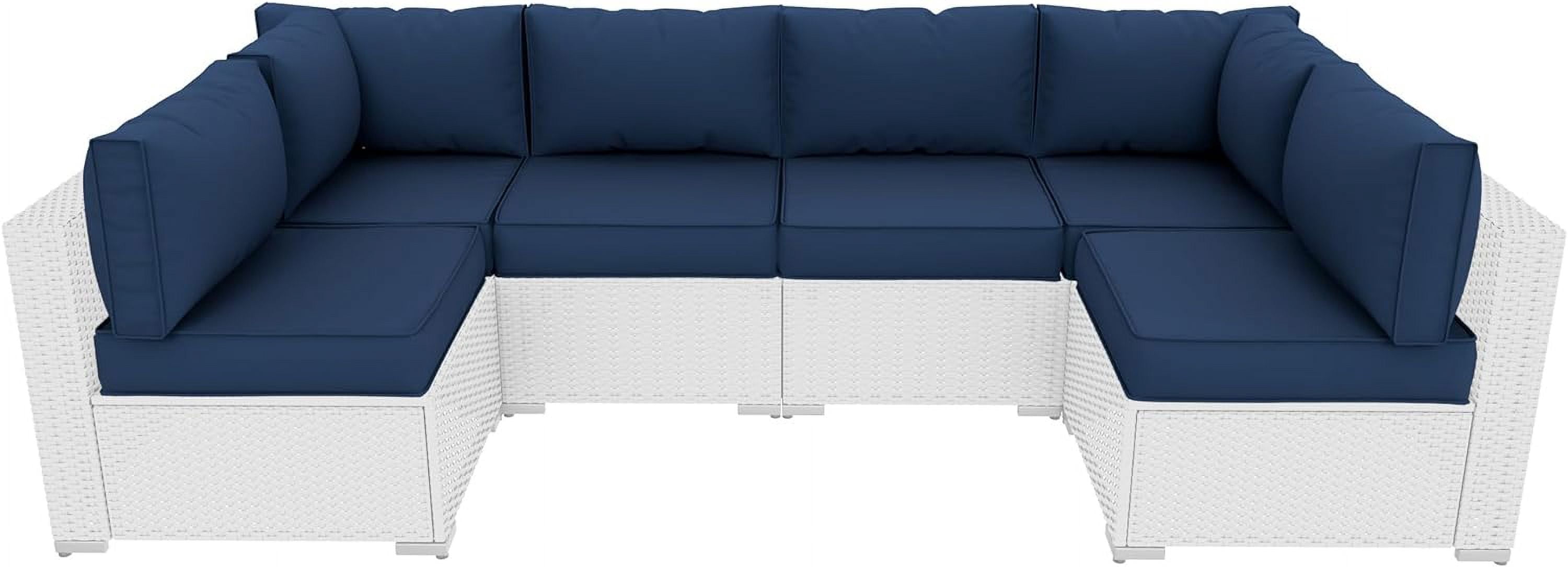 ELPOSUN Outdoor Cushions for Patio Furniture Replacement, Waterproof Patio Furniture Cushions, Deep Seat Patio Cushions, Patio Seat Cushions for Outdoor Sectional (Blue)