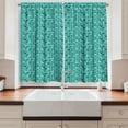 thumbnail image 2 of Ambesonne Abstract Kitchen Curtains, Royal Oriental Pattern Art, 55"x45", Teal Turquoise and Seafoam, 2 of 3