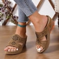 thumbnail image 1 of Fankiway Sandales Compensées Confortables à Fleurs en Strass pour Femmes Été Loisirs Liquidation, 1 of 9