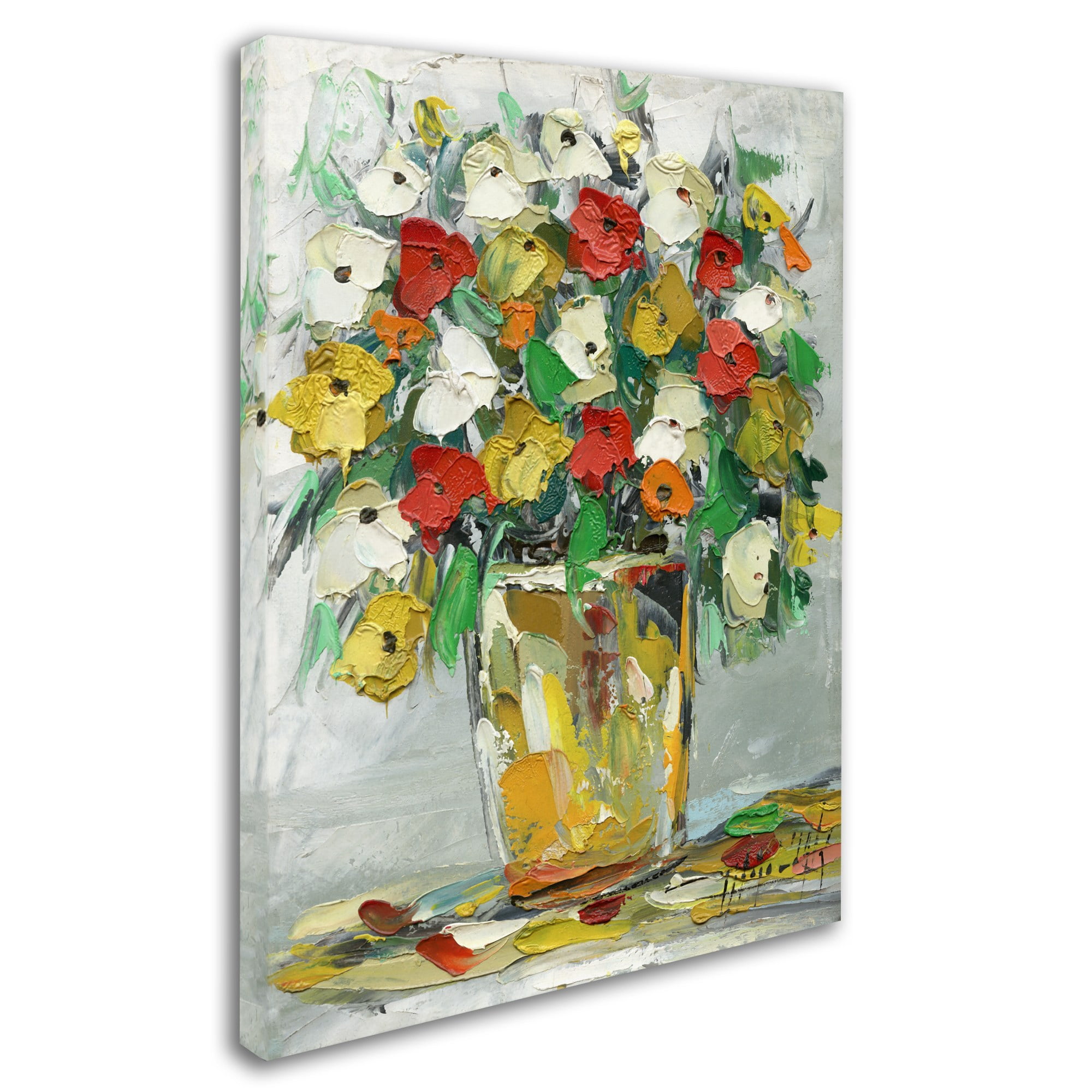 Trademark Fine Art "Spring Flowers in a Vase 11" Canvas Art by Hai Odelia