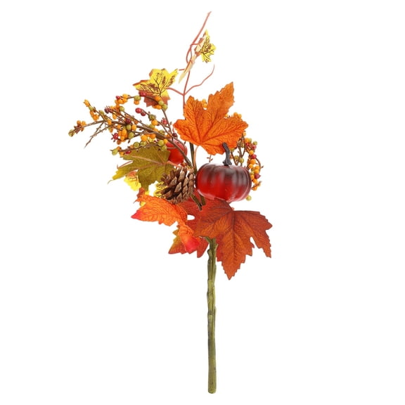 Iumwxz Artificial Fall Flower Arrangement, Thanksgiving Bouquet, 45cm Plastic Floral Stems, Faux Warm Hues, Fade Resistant, Reusable for Home Vase Table Centerpiece Living Room Decor