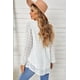 thumbnail image 1 of ABPHQTO Blusa de mujer blanca con manga de burbuja de lunares suizos, 1 of 5
