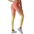 thumbnail image 2 of Tittly Sweatpants Women Yoga Pants Knit Candy Gradient Tight Height Waist Hip Yoga Pants Fitness Pants For Women Leggings for Women Womens Sweatpants Yellow M, 2 of 9