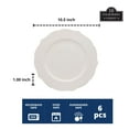 thumbnail image 4 of 10 Strawberry Street Dahlia Porcelain 10.5" Dinner Plate, Set of 6, White, 4 of 5