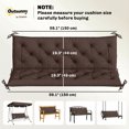 thumbnail image 3 of Outsunny 3-Seater Outdoor Bench Swing Chair Replacement Cushions, 3 of 10