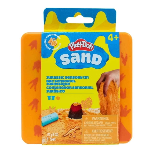 Arena moldeable Hasbro Play Doh Contenedor sensorial Juego Jurásico Anaranjado 170 g