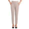 thumbnail image 4 of Oksale Slim Straight Leg Pants for Women with Pockets Petite Pull On Casual Summer Pants Plus Size Stretchy High Waisted Lightweight Pants Beige XL, 4 of 7