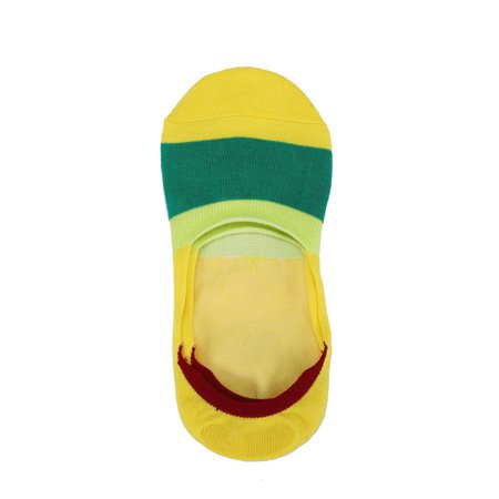 

Men s Premium Anti- Silicon Grip Low Cut No Show Liner Socks Yellow Green