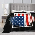 thumbnail image 6 of ZNDUO Usa Blue Stars Flag Pattern Throw Blanket, Lightweight Cozy Soft Throw Blanket for Couch, 50"x40" Throw Blankets for Bed, 6 of 8