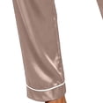 thumbnail image 4 of Enjoytime Pajamas for Women 2 Piece Short Sleeve Button Down Shirts Pants Sleepwear Solid Color Comfy Soft Plus Size Lounge Set, 4 of 5