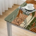 thumbnail image 4 of nygtbtfer Round Fitted Tablecloth Elastic Edged Table Cover, on Flax Wipeable Table Cloths for Kitchen Dining Party Tables, Leaves, 4 of 7