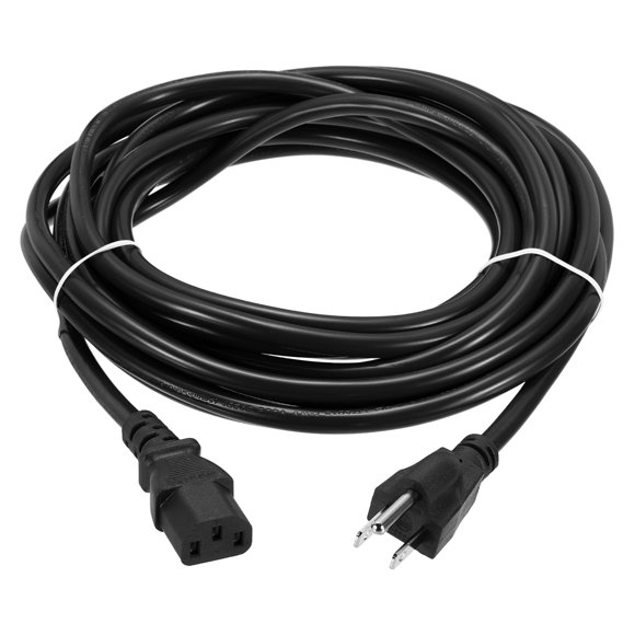 Uxcell 20ft 18 AWG Black 18/3 Universal Power Cord C13 to NEMA 5-15P 10A 125V 3-Prong Extension Power Cord