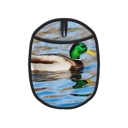 

Sikiie Mallard Duck Swimming In A River Silicone Pot Holders Oven Mitts Heat Resistant Hot Pads Non Slip Pot Holder for Kitchen Baking and Cooking 9.4 x 7.5 Inches