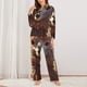 thumbnail image 2 of Fotbe Fluffy Alpaca Mountain Meadow Conjunto de Pijama de Manga Larga para Mujer con Estampado, Ropa de Dormir de 2 Piezas, Conjunto de Casa Suave y Cómodo con Bolsillos-Medium, 2 of 7