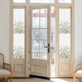 thumbnail image 2 of Spring Floral Window Privacy Film, Wildflowers Herbs Summer Botanical Static Cling UV Sun Blocking Heat Control Window Tint Day and Night, Non-Adhesive One Way Windows Privacy Cover 17.7''x78.7'', 2 of 7