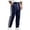 Navy, variant on MXALUOB Men's Track Pants Side Striped Athletic Open Bottom Trousers Drawstring Elastic Waist Straight Leg Fashion Pant for Training Gym