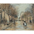 thumbnail image 3 of Jean François Raffaëlli 14x12 Black Modern Framed Museum Art Print Titled - Street in Asnieres, 3 of 5