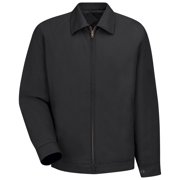 Red Kap Mens Slash Pocket Quilt-Lined Insulated Mechanics Work Shop Jacket - Black - Medium