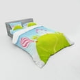 thumbnail image 3 of Ambesonne Cartoon Bedding Set 3 Pcs, Hills Hot Air Balloon, Twin XL, Multicolor, 3 of 3