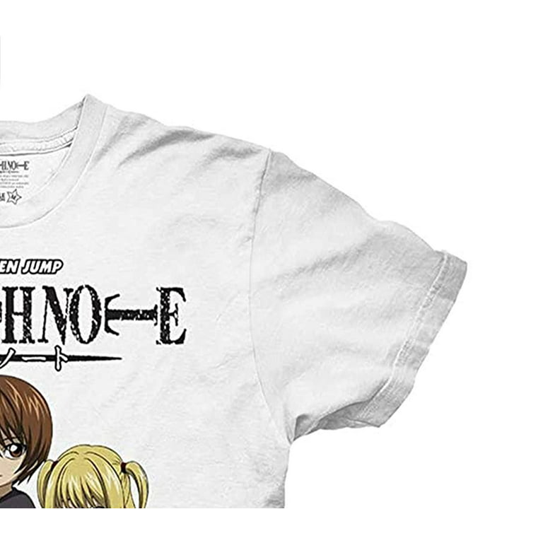 Ripple Junction Mens Death Note Anime T-Shirt - Death Note Light Yagami  Mens Fashion Shirt - Death Note Manga Tee