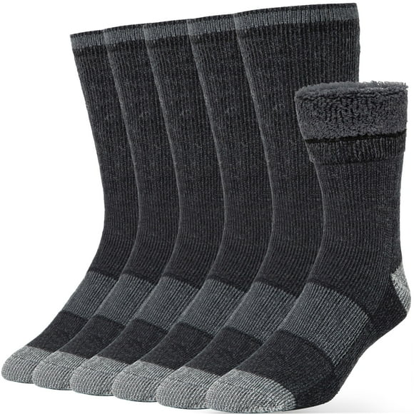 Calcetas térmicas cálidas Alvada de lana con absorción de humedad en color carbón