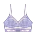 thumbnail image 2 of Sngxgn Women's Cotton Unlined Bra Front-Close Underwire(Purple,XXXL), 2 of 6