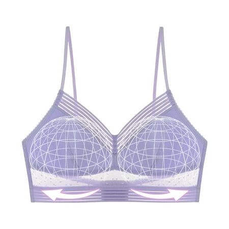 

Alueeu Womens Beautiful Back Underwear French Underwear Sexy Big Open Back Beautiful Back U Shaped Bra Summer No Steel Ring Ultra Thin Bud Bra Sports Bra with Clasp