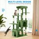 thumbnail image 2 of Yeshouse Árbol para gatos de 155 cm, varios niveles, ideal para gatos grandes y Maine Coon, con percha gigante, 2 compartimentos, postes rascadores de sisal y pelotas colgantes, 2 of 7