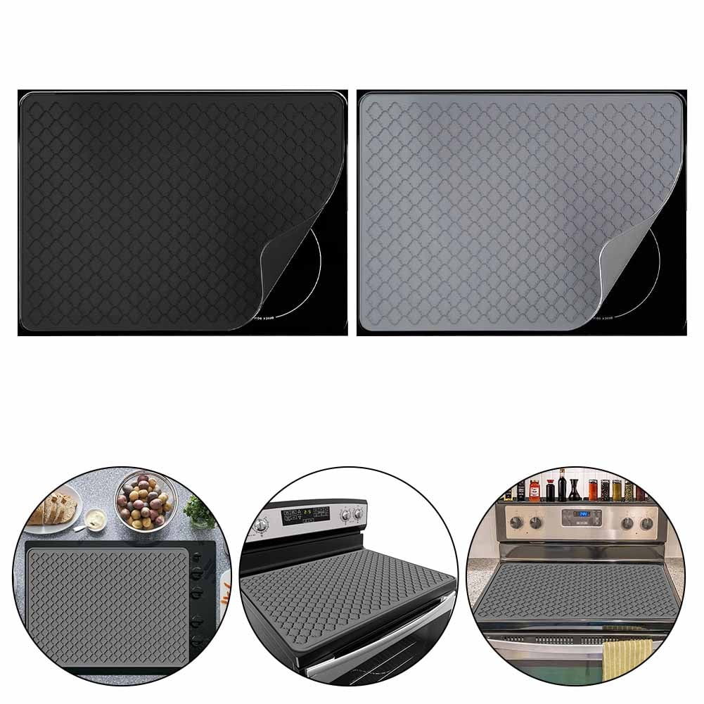 KDJ 71x50cm Silicone Stove Top Cover Induction Hob Protector Mat Heat Resistant - for Home Decor