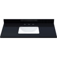 thumbnail image 7 of Sagehill Designs 49" Gemstone Black Quartz Top with Integrated White Rectangular Ceramic Basin, 7 of 7
