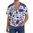 thumbnail image 3 of Disketp Men's Hawaiian Print Shirts Button Down Holiday Beach Shirts-4X-Large, 3 of 7