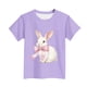 thumbnail image 4 of Camiseta de Manga Corta Crop Top para Niños de Pascua de Manga Corta Impresa con Suave 95% Poliéster 5% Spandex, Cuello Redondo Casual Versátil Top para Niños Diario, 4 of 5