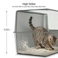 thumbnail image 4 of Ptlom Stainless Steel Litter Box with Lid Large Cat Litter Box Metal Litter Pan 23.6" X 15.7" X 11.8", 4 of 9