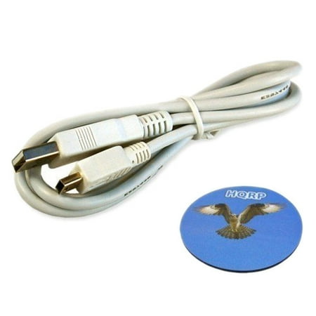 White Mini Usb - HQRP USB to mini USB Cable (White) for Rand McNally RVND 5525 LM / 5510 / 7720 LM / 7715 LM GPS plus HQRP Coaster