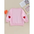 thumbnail image 5 of Baby Hoodie, Long Sleeve Crew Neck Sweatshirt Letters Pattern Fall Clothes for Girls Boys, 5 of 10