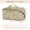 thumbnail image 4 of FORMRS Makeup Bag Travel Cosmetic Organizer for Women Fold Flat Zipper Pouch with Handle, Beige Cartoon Animals, 4 of 8
