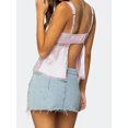 thumbnail image 6 of LMLYSoH Women Babydoll Tank Tops Slim Lace Trim Square Neck Sleeveless Backless Crop Shirt Summer Streetwear, 6 of 7