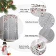thumbnail image 6 of Christmas Snowflakes Shower Curtain, Sliver Xmas Pine Branch Berries Grey Wood Waterproof Fabric Shower Curtains with 12 Hooks, Bathroom Curtain Set for Bathroom Accessories Decor, 72 x 84 Inches, 6 of 9