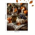 thumbnail image 3 of Pumpkin Grape Olive Oil Canvas Print, Rustic Fall Halloween Art, Farmhouse Seasonal Kitchen Wall Decor, 3 of 8