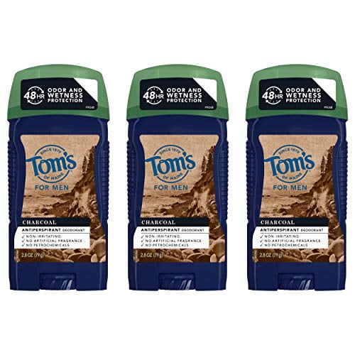 krekel Charles Keasing scheidsrechter Tom's of Maine Natural Charcoal Antiperspirant Deodorant for Men, 2.8 oz.  3-Pack (Packaging May Vary) - Walmart.com