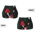 thumbnail image 3 of Sigee Amanita Mushroom Print Women's High Waist Workout Shorts - Squat Proof, Tummy Control, Yoga and Gym Activewear-Large, 3 of 9