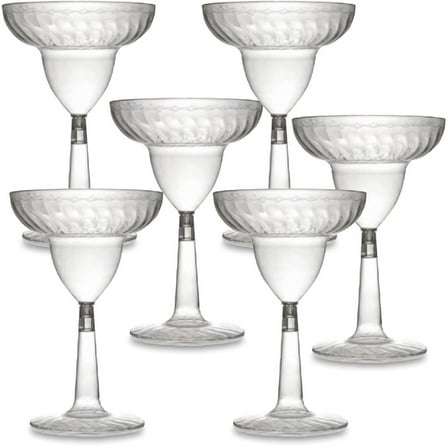 Flairware 12 oz Plastic Margarita Glasses 12 Per Pack