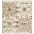 thumbnail image 4 of SAFAVIEH Natural Kilim Amery Floral Area Rug, Grey/Multi, 4' x 6', 4 of 5