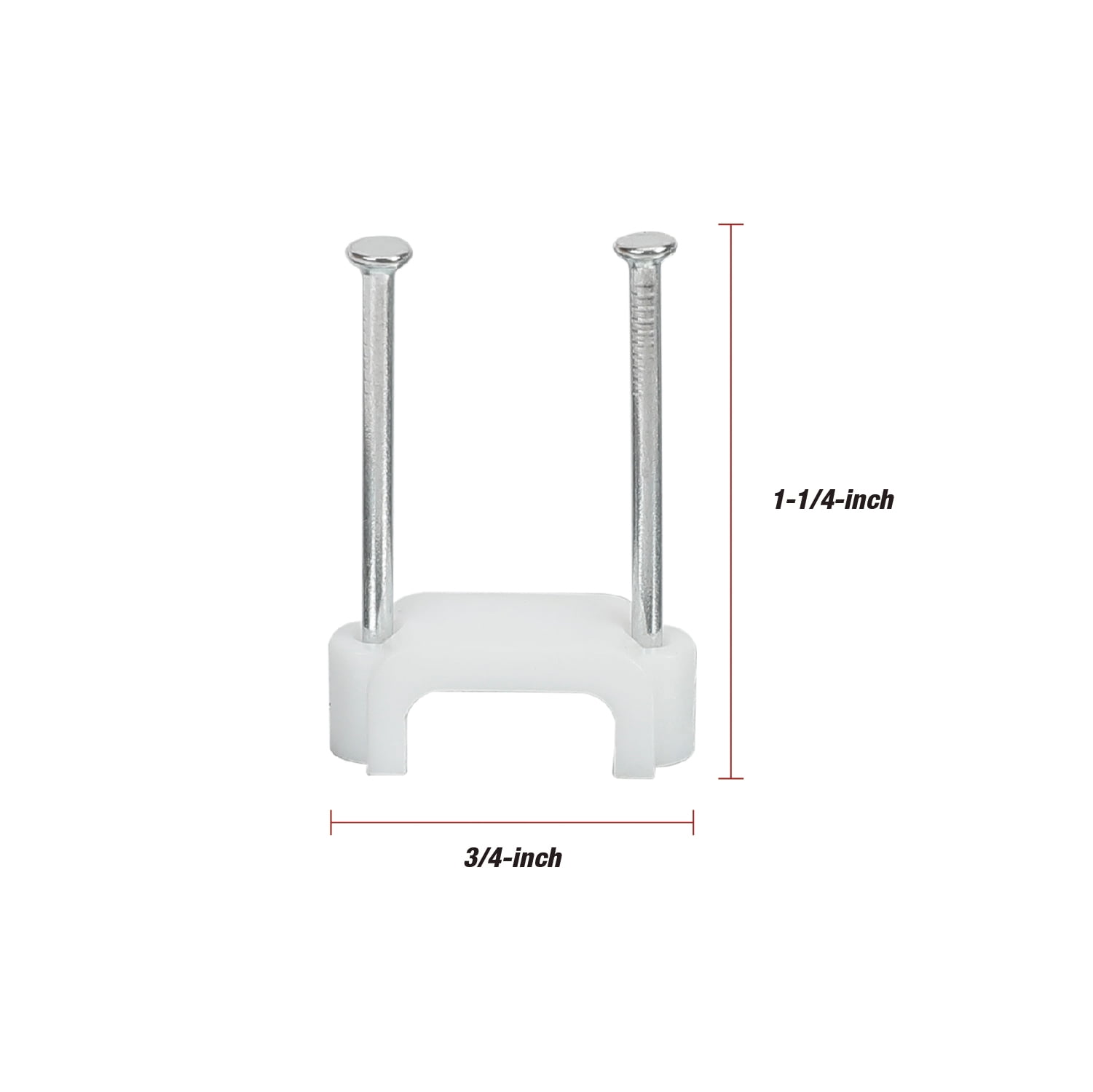 Hyper Tough 25-Pack 1/2-inch Cable Staples, White
