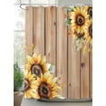 thumbnail image 2 of Pastoral Sunflower Shower Curtain, Plant Country Vintage Board Background Waterproof Shower Curtain Set with 12 Hooks Lightweight Washable Fabric Shower Curtains for Bathroom 48x72 Inches, 2 of 6