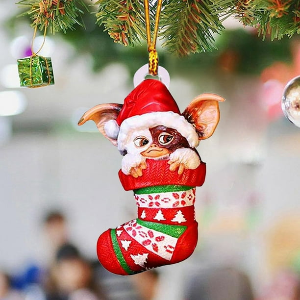 Adorno navideño de Gremlins decorativo con sombrero, suministros para fiestas y festivales