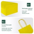 thumbnail image 5 of IN-JOOYAA Gift Bags Small Size Kraft Paper Gift Bags with Handles 25 Pcs (Yellow, 5 x 3.1 x 8.2 in), 5 of 5
