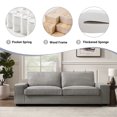 thumbnail image 2 of COSYJOY Living Room, Bedroom, 88.58"THREE Seater Sofa，Soft and Comfortable, Easy to Install, Detachable Sofa Mat and Cove(Light Gray), 2 of 10