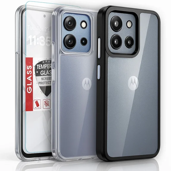 Starshop Motorola G Play 2026 Case Phone Cover Shockproof Slim With Glass Screen - Clear