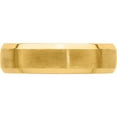 thumbnail image 4 of 14K Yellow Gold Light Comfort Fit Brush Satin Fancy Band (Size 11) Made In United States yb111l-11, 4 of 5